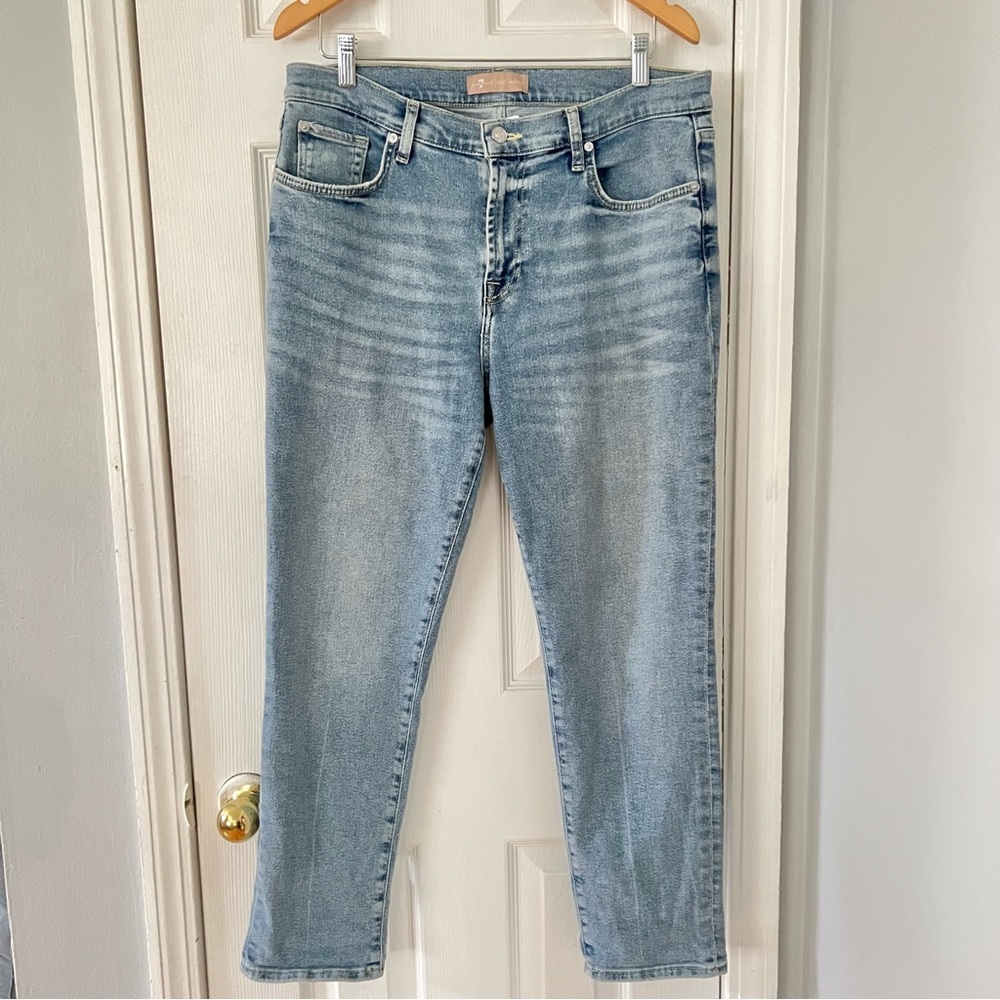 7 For All Mankind NEW Luxe Vintage Josefina Boyfriend Jeans Women’s 31 High Rise - Picture 4 of 12